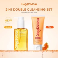 Glad2Glow 2in1 Set Cleansing Oil & Facial Wash