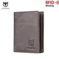 Bullcaptain ผู้ถือบัตรธุรกิจลำลอง RFID กระเป๋าแปรงกันขโมยผู้ชาย