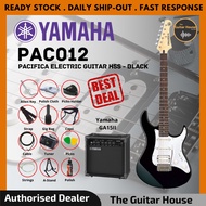 Yamaha PAC012 HSS Electric Guitar Black Package with GA15II Electric Speaker Amplifier (PAC 012/PAC-012)