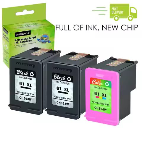 NineLeaf 61XL Black Color Remanufactured Ink Cartridge Compatible for HP Deskjet 1010 HP ENVY 4500 5