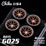 Static Modification 1/64 Chika Rays G025 Wheel Hub Upgrade for Car Model Toys from Japan Collectible
