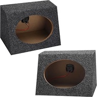 BBTO 2 Pcs Angled Style Car Audio Speaker Box 6 x 9 Inch Car Audio Enclosures Sturdy Constructed Tru