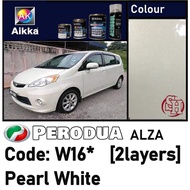 PERODUA ALZA  Pearl White W16* Pearl [2 layer] /Aikka Oem Factory Colour