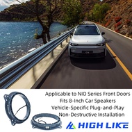 HIGHLIKE 8 Inch ABS Speaker Spacer Adapter For NIO EV Front Door | Plug & Play Harness, Drill-Free N