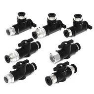 【KHA】Hand valve on/off valve, tracheal partition, through plate, direct pneumatic quick connector, m