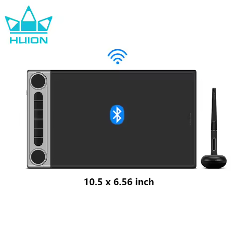 Wireless Graphics Tablet HUION Inspiroy Dial 2 Q630M Bluetooth 5.0 Mode Drawing Tablets Support Linu