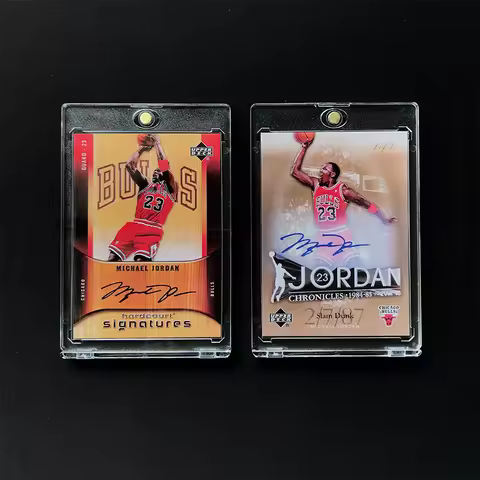 DIY Classic UD star card Bulls Michael Jordan signature card printed signature replica homemade card