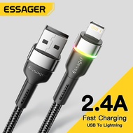 Essager LED USB Cable For iPhone Cable 14 13 12 11 Pro Xs Max X Xr Fast Charging Mobile Phone Data C