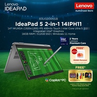 Lenovo IdeaPad 5 2-in1 14IPH11 | Intel Core Ultra 5 | 14" WUXGA IPS Touch |16GB RAM+512GB SSD | 2Y W