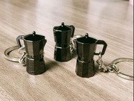 100% NEW Coffee Moka POT KeyChain 咖啡師 摩卡壺 精品咖啡 金屬鎖匙扣
