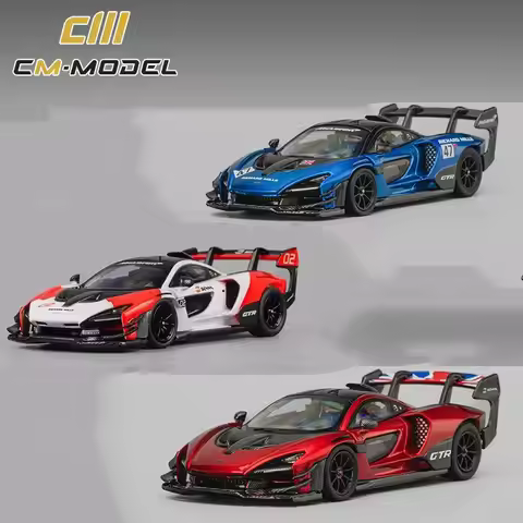 CM 1:64 McLaren Senna GTR Ferrari LB488 LBWK Sports Car Alloy Car Model Display Piece Collectible