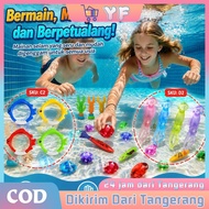 4Pcs Fish-Shaped Diving Rings for Kids Swimming Pools Underwater Diving TrainingRings