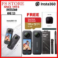 INSTA360 ORIGINAL MALAYSIA ONE X3 FREE ORIGINAL BULLET BUNDLE &amp; ORIGINAL LENS CAP &amp; EXTREME 128GB