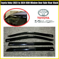 Toyota Veloz 2022 to 2024 OEM Window Door Rain Visor Black (Veloz Accessories)