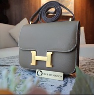 Hermes Constance 19 Etoupe Epsom GHW（大象灰金扣康康）