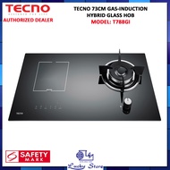 (BULKY) TECNO T788GI 73CM GAS-INDUCTION HYBRID GLASS HOB, COOL TOUCH KNOB, 2000W, 1 YEAR WARRANTY