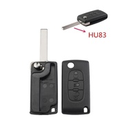 DUDELY Flip Folding Cae Key Case Blank Shell For Peugeot 107 207 307 307S 308 407 607 2006 For Citro