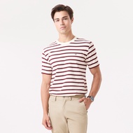 LTD เสื้อยืดแขนสั้น ผู้ชาย สีแดงมารูน | T-shirt | 00971