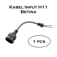 1 Piece Female Socket Cable H8 H9 H11 Car Light Power Input