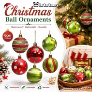 LATATPH Christmas Ball Ornaments, Plastic 6cm Christmas Baubles,  Colorful Christmas Tree Hanging Ba
