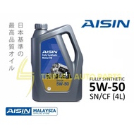 100% Aisin Engine Oil Semi Synthetic SN/CF 5W50 (4L)