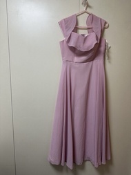 粉色露肩晚禮服/姊妹裙/wedding/謝師宴