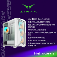 【AI科技】Intel【20核】Core i7-14700K+技嘉 Z790 AORUS ELITE AX-W+威剛 ADATA XPG LANCER DDR5-6000 32G*2(白)+WD_BLACK SN850X 1TB+技嘉 RTX 4070 Ti SUPER EAGLE OC ICE 16G+技嘉 UD850GM PG5(白)+技嘉 C301 GLASS V2(白)+技嘉 AORUS WATERFORCE II 360 ICE 白鷹魂二代