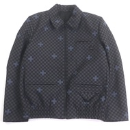 Excellent condition LOUIS VUITTON 23SS Jet Pocket Jacket with Damier Cloth and LV Logo Hardware, Gra