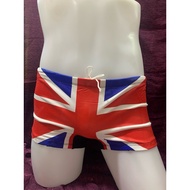 Men's Swimming Boxer Shorts With National Flag Print 9513