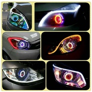 New LED Eyebrow Light 2mode DRL Slim Flexible 60cm 30cm Cent Running 12V Mobill Motorcycle