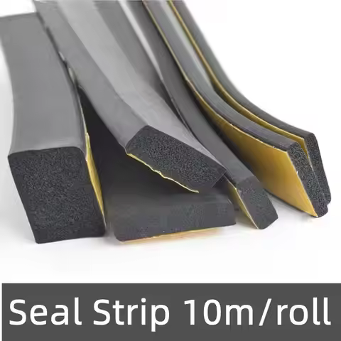 EPDM Self Adhesive Sponge Seal Strip Rubber Black Foam Strong Single-sided Adhesive Soundproof Anti-