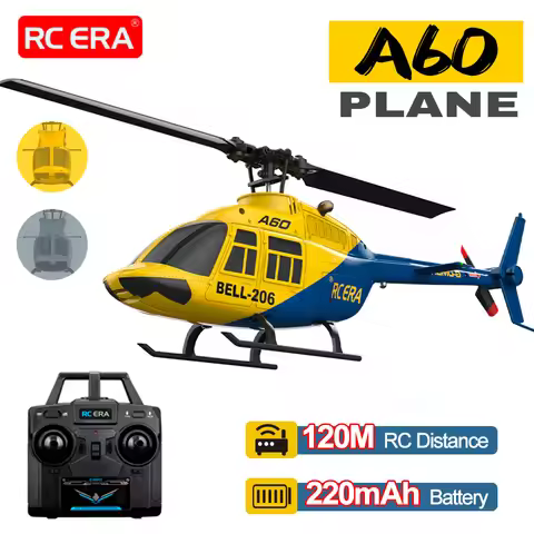 RC ERA A60 4CH Helicopter 1/42 Scale BELL-206 Optical Flow Positioning 10min Fly Time 2.4G 120M 6-Ax