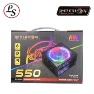IMPERION PSU 550 Watt 550W LED RGB 6 Pin/ 6Pin PSU ATX/