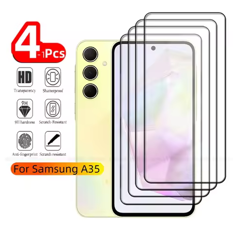 1/2/3/4PCS For Samsung A35 Glass Samsung Galaxy A35 Tempered Glass Protective Full Cover 9H HD Scree