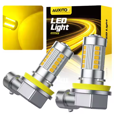 AUXITO 2Pcs H8 H11 LED Fog Light Bulb Yellow H9 H10 9145 9140 9006 HB4 LED Lamp for BMW Toyota Kia N