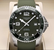 浪琴 Hydro Conquest 41mm 新款自動上鏈超強夜光300米潛水錶 綠水鬼 連兩條浪琴原廠錶帶 有出世卡全套 剛買幾個月 Longines Hydro Conquest