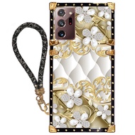 casing Fro Samsung Galaxy Note 20 Ultra note20ultra phone case Luxury Printed pattern flash hand rope shockproof caser