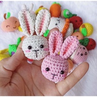 GANTUNGAN Bag Hanger Knitted Bunny Keychain/ Bunny Keychain/ Bunny Bag Charm/