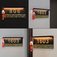 New Chinese Style Residential Door Decoration Sign House Number Unit Number Signage HDB Unit Customi