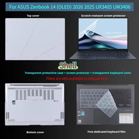 For ASUS Zenbook 14 2025/2026 UX3405CA/MA oled-UM3406HA/GA/KA/ZA laptop protective case computer ant