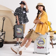 HY@ Luggage Female Cartoon Good-looking Student Trolley Case Large Capacity Portable Aluminum Frame 