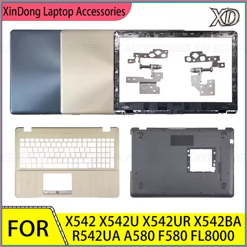 Laptop LCD Back Cover Bezel Palmrest Keyboard Bottom Case For A580 X542 X542UR X542UQR X542UN X542UQ