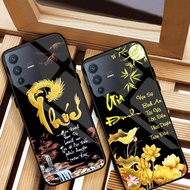 VIVO V23 5G, V23E 5G Case Premium 3D Printed Tempered Glass Back