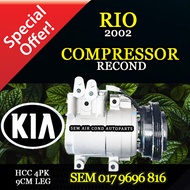 KIA RIO 2002 YEAR 4PK LEG 9CM RECOND COMPRESSOR/ RECON KOMPRESOR (CAR AIRCOND SYSTEM)
