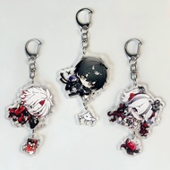 Wuthering Waves Game Anime Keychain Double-sided Acrylic Cartoon Figure Pendant Car Keyring Accessor