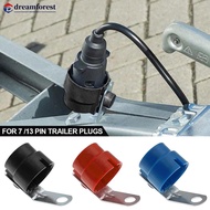 DREAMFOREST Trailer Connector 7 /13 Pin Trailer Plugs Adapter Fixed Bracket Round Parking Cover Trai