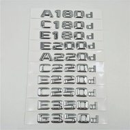 New Chrome Letters Emblem Badges Logo For A180d C180d E180d E200d A220d C220d E220d C250d E350d G350