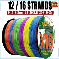 STOCK IN PERAK GHOTDA Braided  X8/16 100M/300M 18-200LB Multifilament Japanese PE Wire For Bass Carp