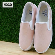 [ส่งเร็วพิเศษ!] HOGO รองเท้าผ้าใบ รองเท้าผ้าใบผู้หญิง Slipon นิ่มสุดๆ กันลื่น ทนทาน คู่เดียวเอาอยู่ 