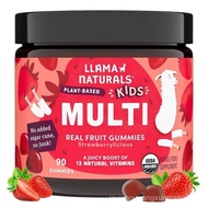 Llama Naturals Kids Multivitamin Gummies - Real Fruit Gummy Vitamins, No Added Sugar Cane - 13 Whole